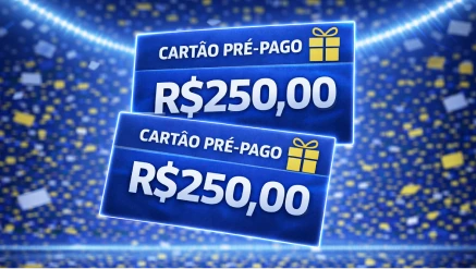 Cartões pré-pagos totalizando quinhentos reais